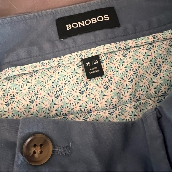 Bonobos Slim Chinos in Blue Men’s Size 35/30 - Picture 9 of 9